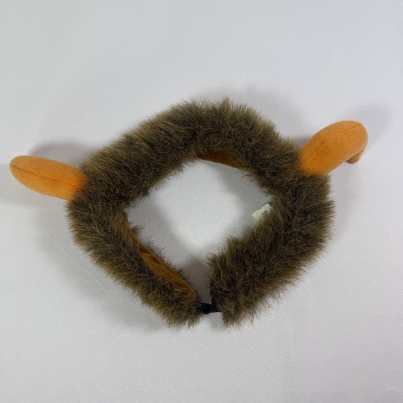 Platte River Trading Accessories - Platte River Trading Bison Buffalo Horns Faux Fur Headband with Chin Strap Brown